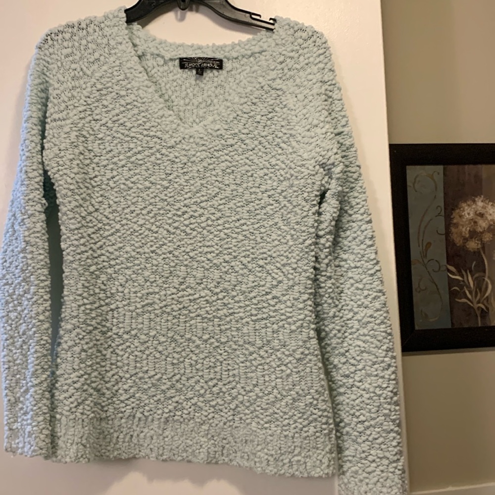 Juniors Almost Famous Mint Green Sweater, Size L
